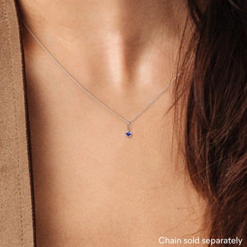 Bezel-Set Round Cut Charm (Dainty)