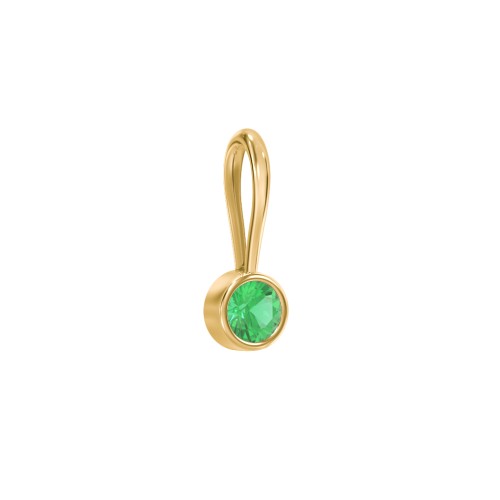 Bezel-Set Round Cut Charm (Dainty)