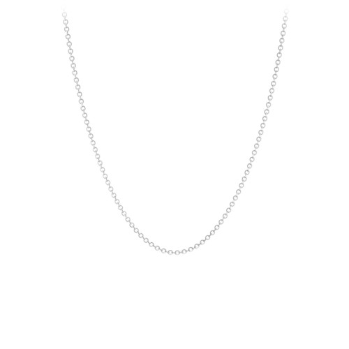 Premium Gold Diamond Cut Cable Chain - 14" with 2" Extender – 10K White Gold