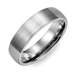 Men's Brushed Tungsten Dome Ring