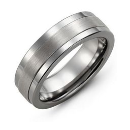 Men's Simple Banded Inlay Ring