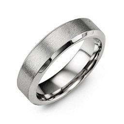 Men's Classic Brushed & Polished Cobalt Band