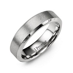 Men's Classic Brushed & Polished Cobalt Band in Cobalt