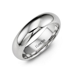 Men's Comfort Polished Cobalt Ring in Cobalt