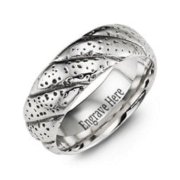 Men's Twisted Dome Cobalt Ring