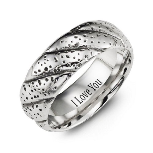 Men's Twisted Dome Cobalt Ring