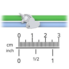 Engravable Unicorn Charm Silicone Bracelet Set - Double Style