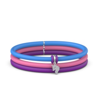 Personalized Unicorn Charm Silicone Bracelet Set - Single Style
