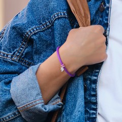 Personalized Unicorn Charm Silicone Bracelet Set - Single Style