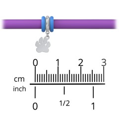 Personalized Paw Print Charm Silicone Bracelet Set - Single Style