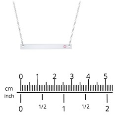Kids Birthstone Name Bar Pendant