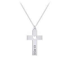 Kids Love Is Kind Cross Charm Necklace