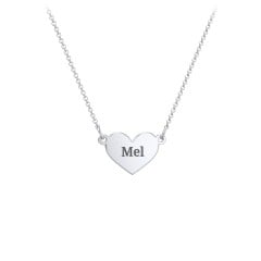 Kids Engravable Heart Necklace