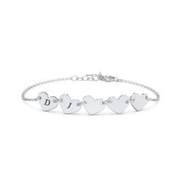 Kids and Baby Engravable 5 Hearts Bracelet