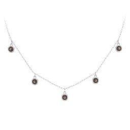 Kids Birthstone Charm Necklace with 5 Stones