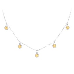 Kids Birthstone Charm Necklace with 5 Stones