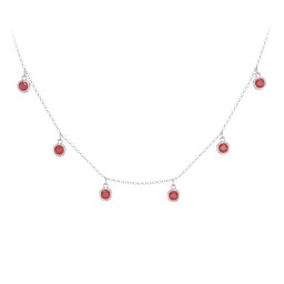 Kids Birthstone Charm Necklace with 6 Stones