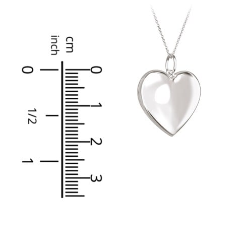 Kids Engravable Heart Photo Locket Necklace