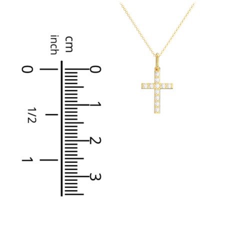Kids Small Gemstone Cross Pendant – Sterling Silver with Amethyst