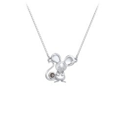 Kids Mouse Birthstone Critter Necklace