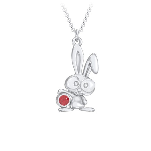 Kids Bunny Birthstone Critter Necklace