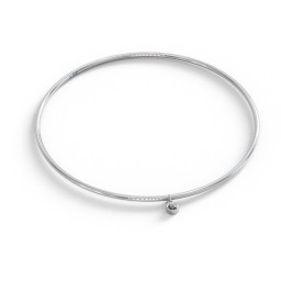 Classic Bangle with Gemstone Charm