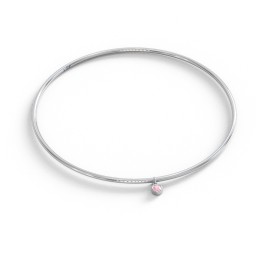 Classic Bangle with Gemstone Charm