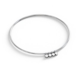 Classic Bangle with 4 Gemstone Charms
