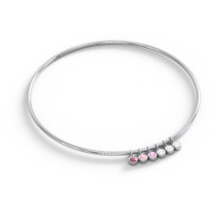 Classic Bangle with 6 Gemstone Charms