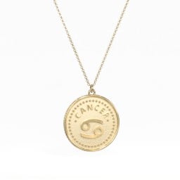 Cancer Coin Charm Necklace