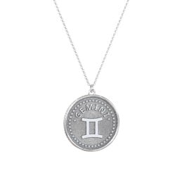 Gemini Coin Charm Necklace