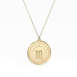 Scorpio Coin Charm Necklace