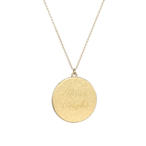 Virgo Coin Charm Necklace – 18K Gold Plated Silver