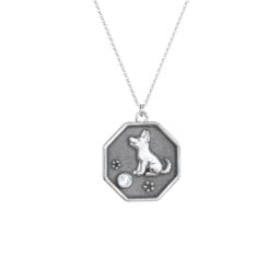 Year of the Dog Engravable Zodiac Medallion Necklace