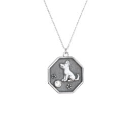 Year of the Dog Engravable Zodiac Medallion Necklace