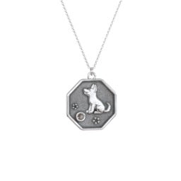 Year of the Dog Engravable Zodiac Medallion Necklace