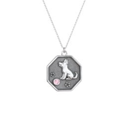Year of the Dog Engravable Zodiac Medallion Necklace