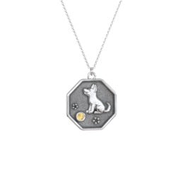 Year of the Dog Engravable Zodiac Medallion Necklace