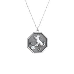 Year of the Dog Engravable Zodiac Medallion Necklace