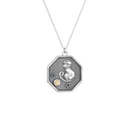 Year of the Monkey Engravable Zodiac Medallion Necklace