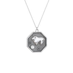 Year of the Ox Engravable Zodiac Medallion Necklace