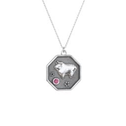 Year of the Ox Engravable Zodiac Medallion Necklace