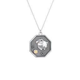 Year of the Ram Engravable Zodiac Medallion Necklace