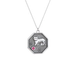 Year of the Tiger Engravable Zodiac Medallion Necklace