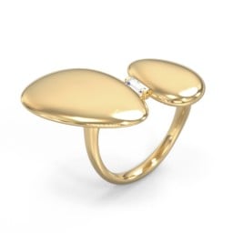 Pebble Statement Ring with Gemstone