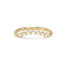 Dainty Curved Band with Accent Stones