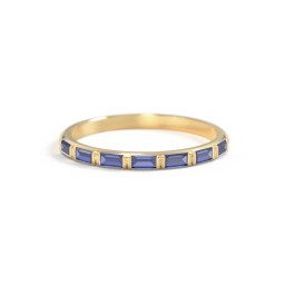 Baguette Half Eternity Stackable Band