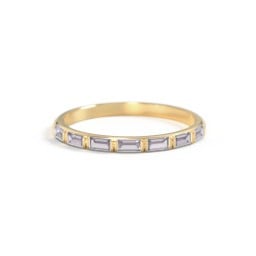 Baguette Half Eternity Stackable Band