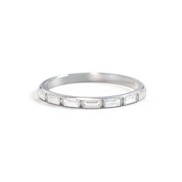 Baguette Half Eternity Stackable Band