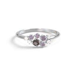5-Stone Cluster Ring with Accent Stones